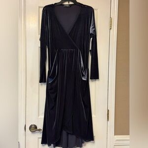 Sympli Graphite Velvet Midi Dress